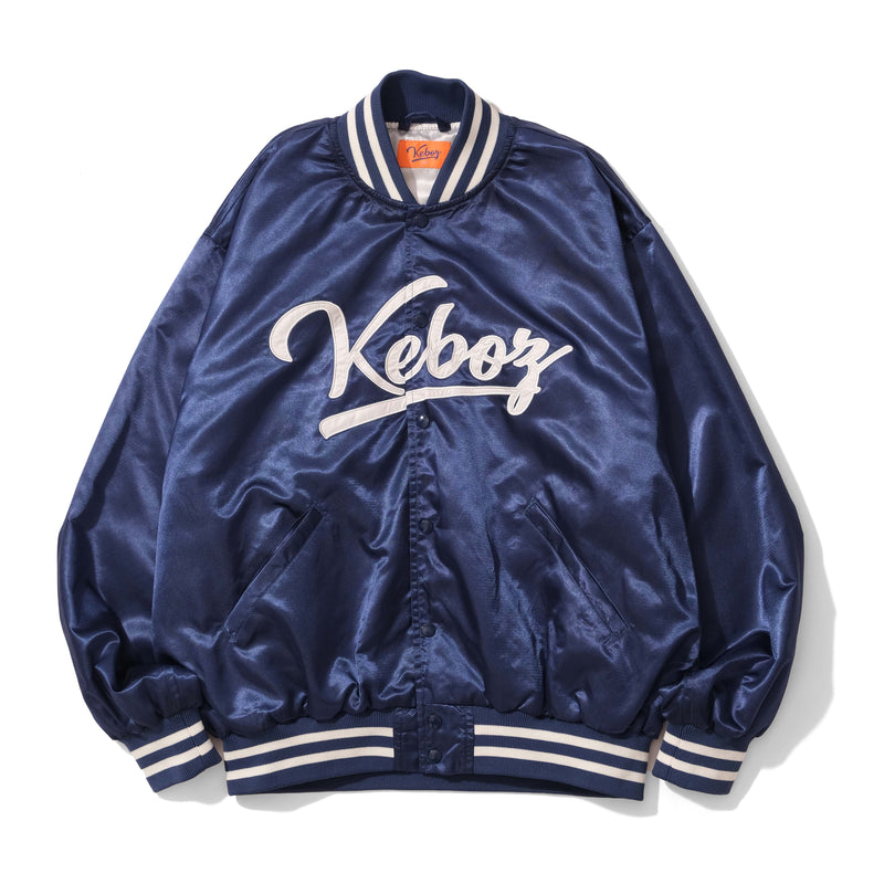 深緑(ふかみどり) KEBOZ MELTON & LEATHER VARSITY JACKET - 通販