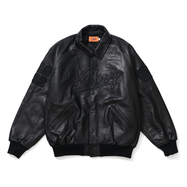 KEBOZ LEATHER VARSITY JACKET アウター | dermascope.com