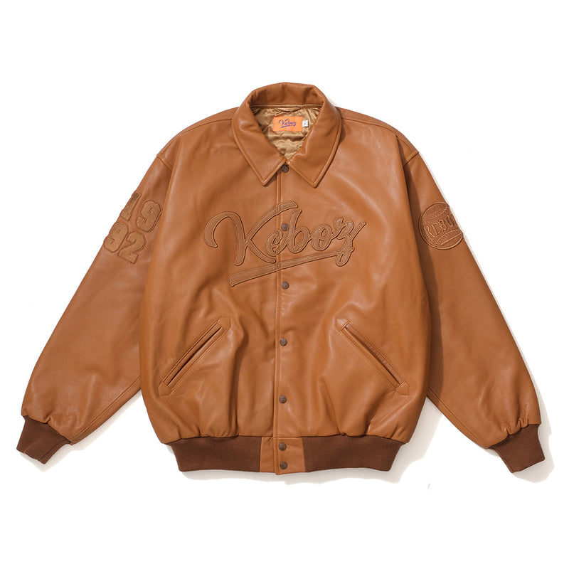 クーポン利用&送料無料 KEBOZ LEATHER VARSITY JACKET - crumiller.com