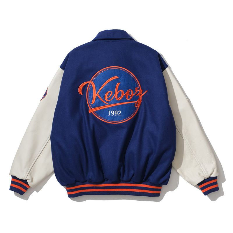 MELTON & LEATHER VARSITY JACKET – KEBOZ