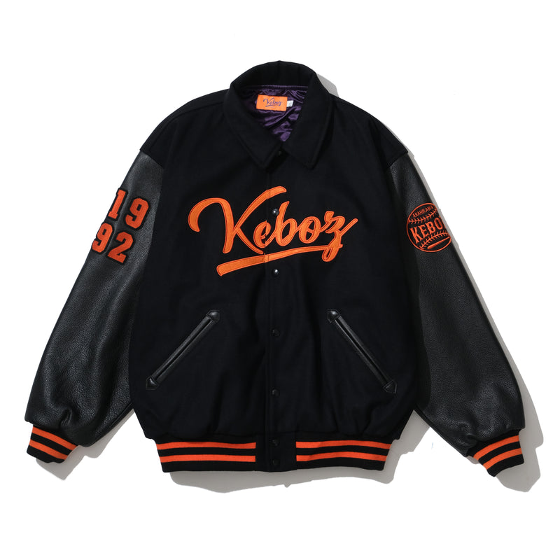 クーポン利用&送料無料 KEBOZ LEATHER VARSITY JACKET - crumiller.com