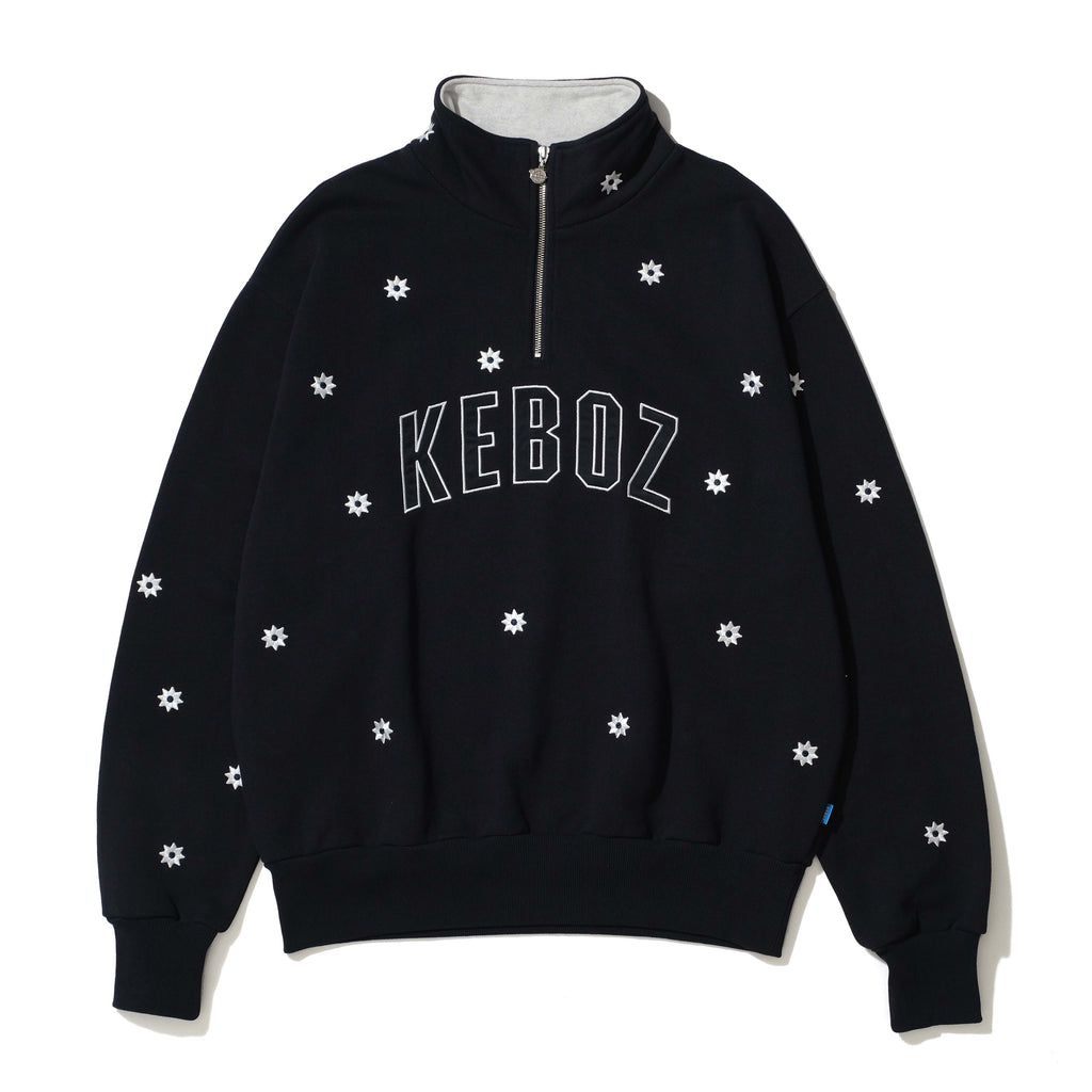 入手困難】KEBOZ SWEAT HALF ZIP【GRAY】-