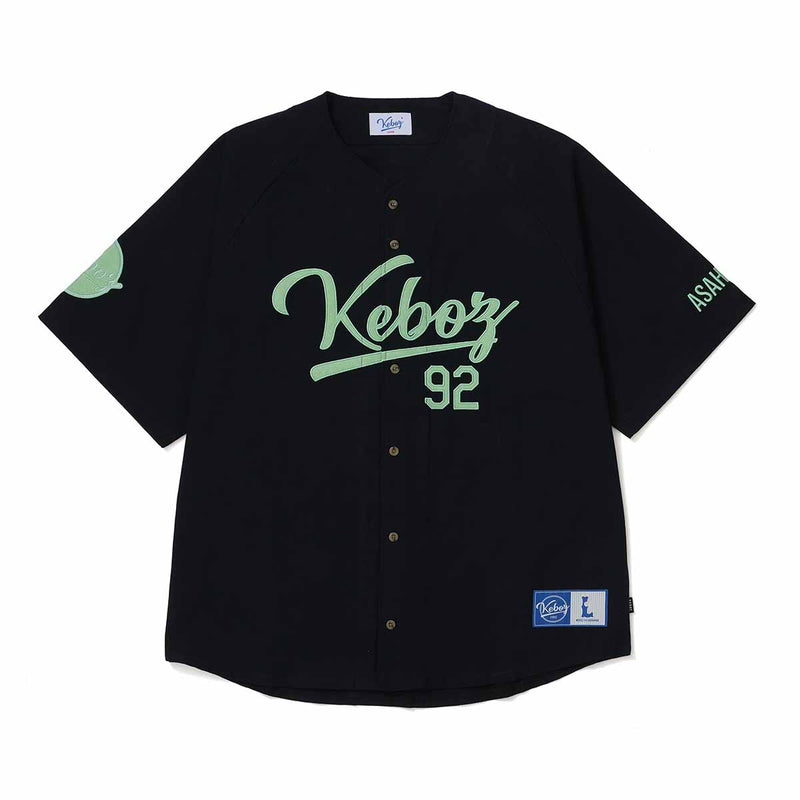 KEBOZ peach skin baseball shirt ブルー 上質仕様 - www