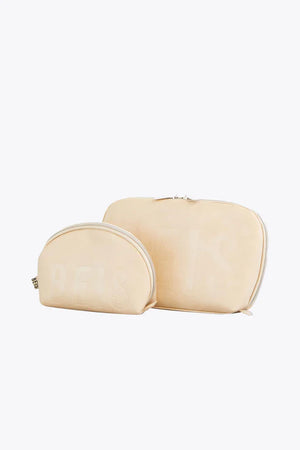 The Cosmetic Pouch Set in Beige - Beis Travel Canada
