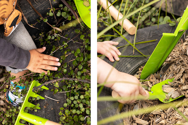 sensory development with gardening toys