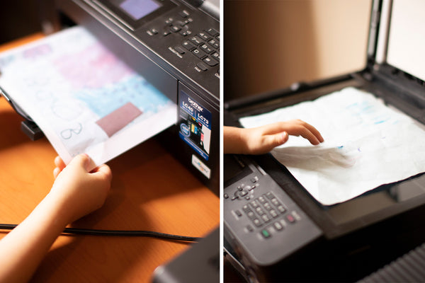 child using printer