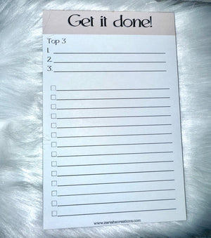 ✨ Get It Done! Notepad – Stay Focused, Organized & Motivated - Zariah's Creations