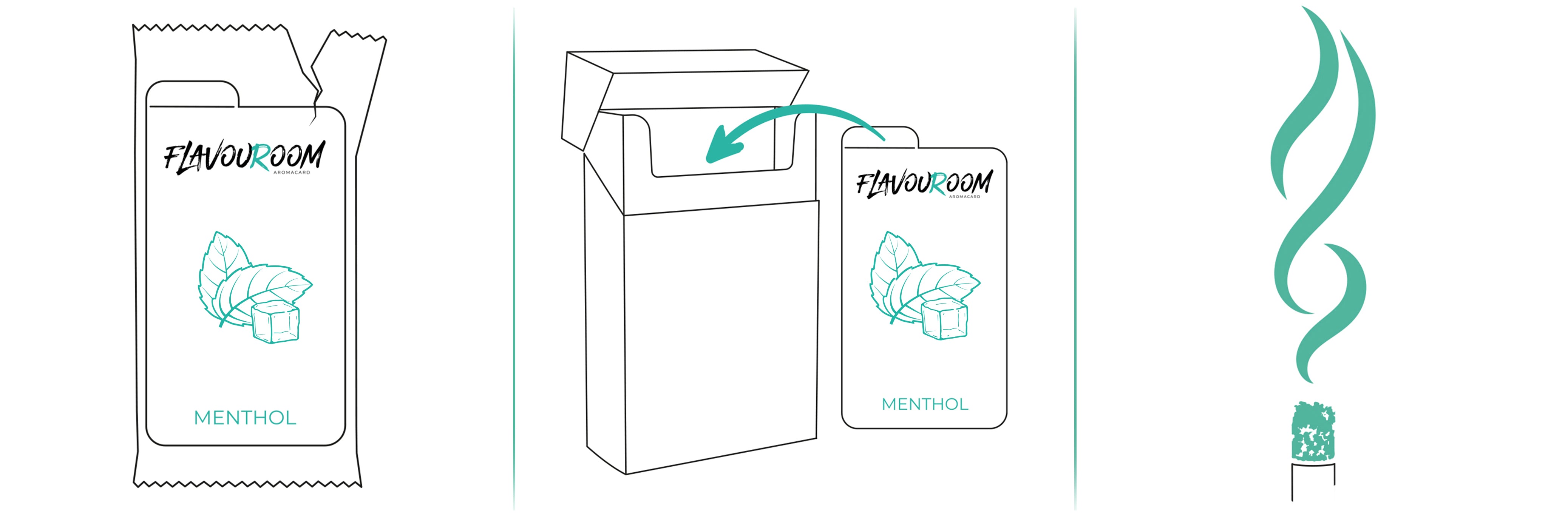 Flavouroom - Set Premium de 25 cartes mentholées, Carte mentholée pour un  goût unique