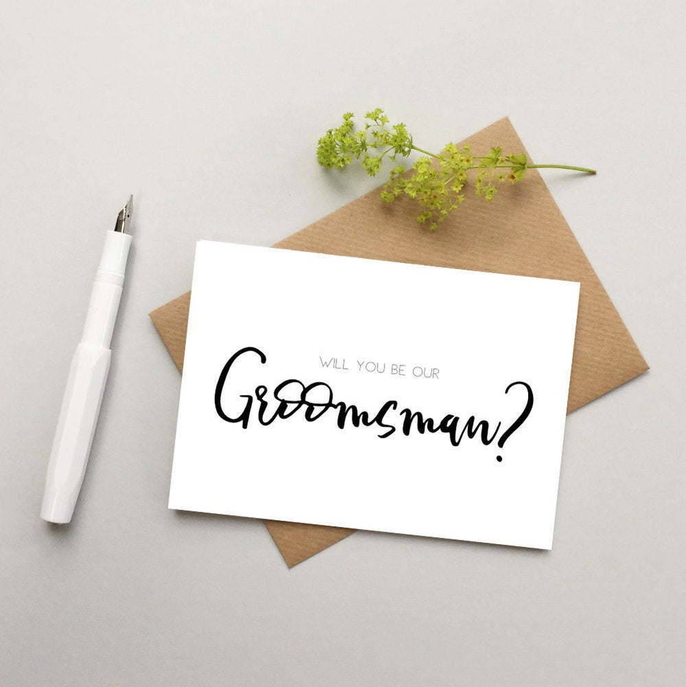 Will you be our groomsman card - Groomsman card - Wedding party cards - card for groomsman - be our groomsman card