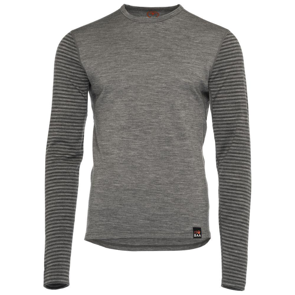 Isobaa Mens Merino 180 Long Sleeve Crew (Smoke) | Unbound Supply Co.