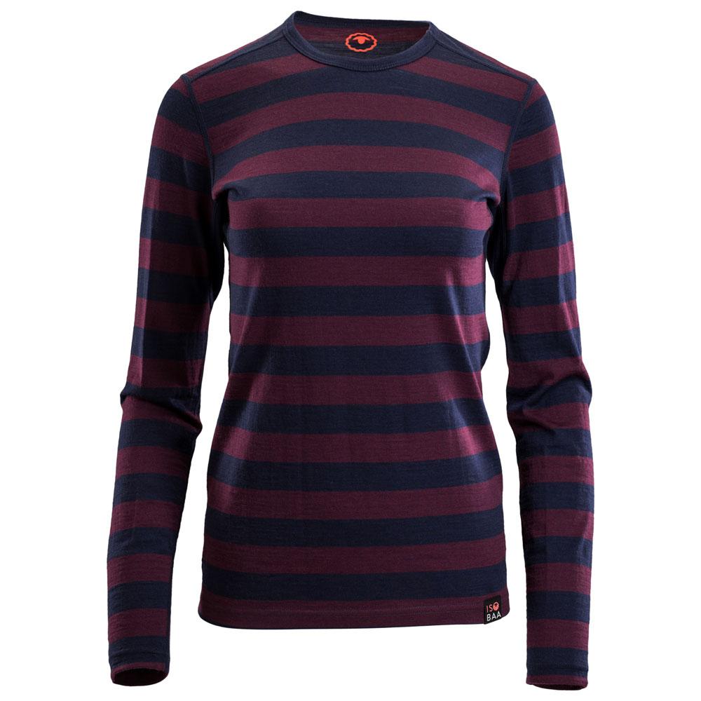 Isobaa Womens Merino 180 Long Sleeve Crew (Wine) | Unbound Supply Co.