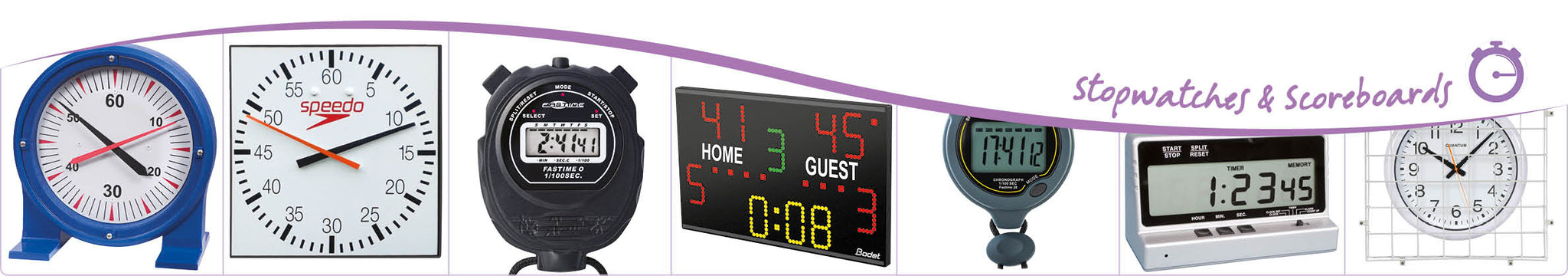 stopwatches and scoreboards