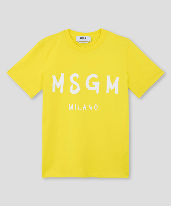 MSGM 티셔츠 T-shirt with brushed MSGM logo