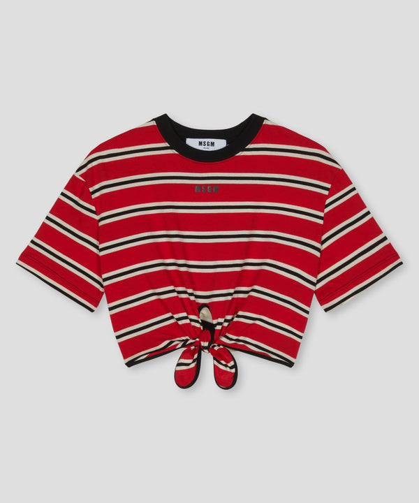 MSGM 티셔츠 T-shirt with all over Stripes pattern