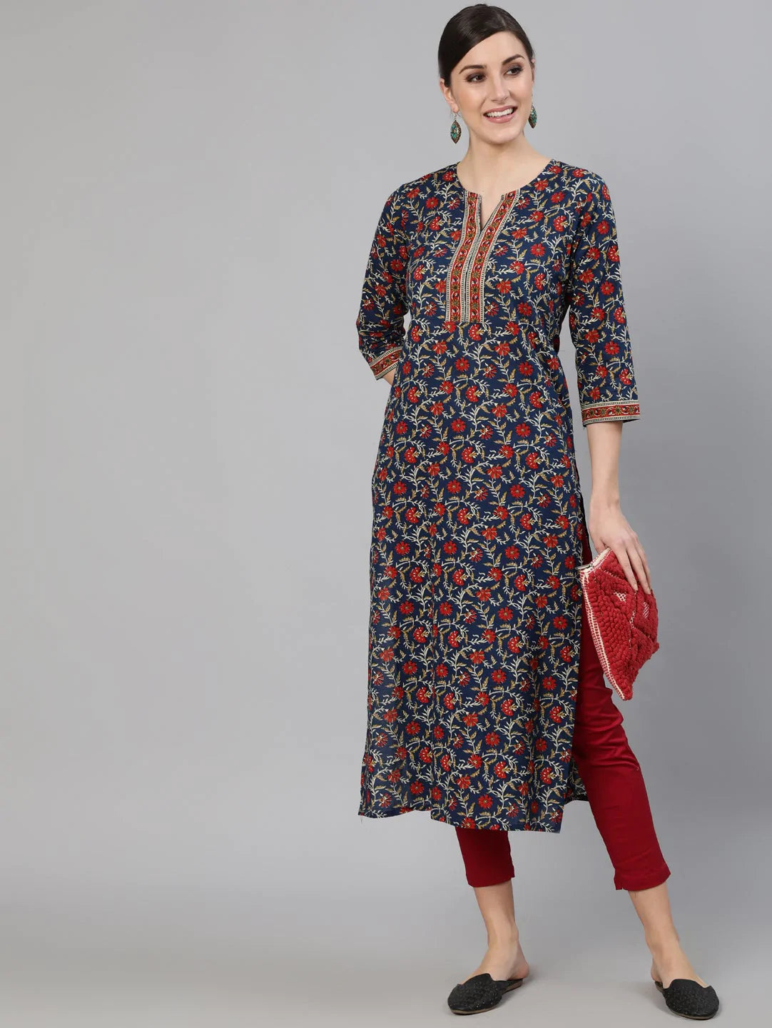 New causal daily wear EMBROIDERY KURTI for women latest design readymade  online shopping Fully ethnic wear