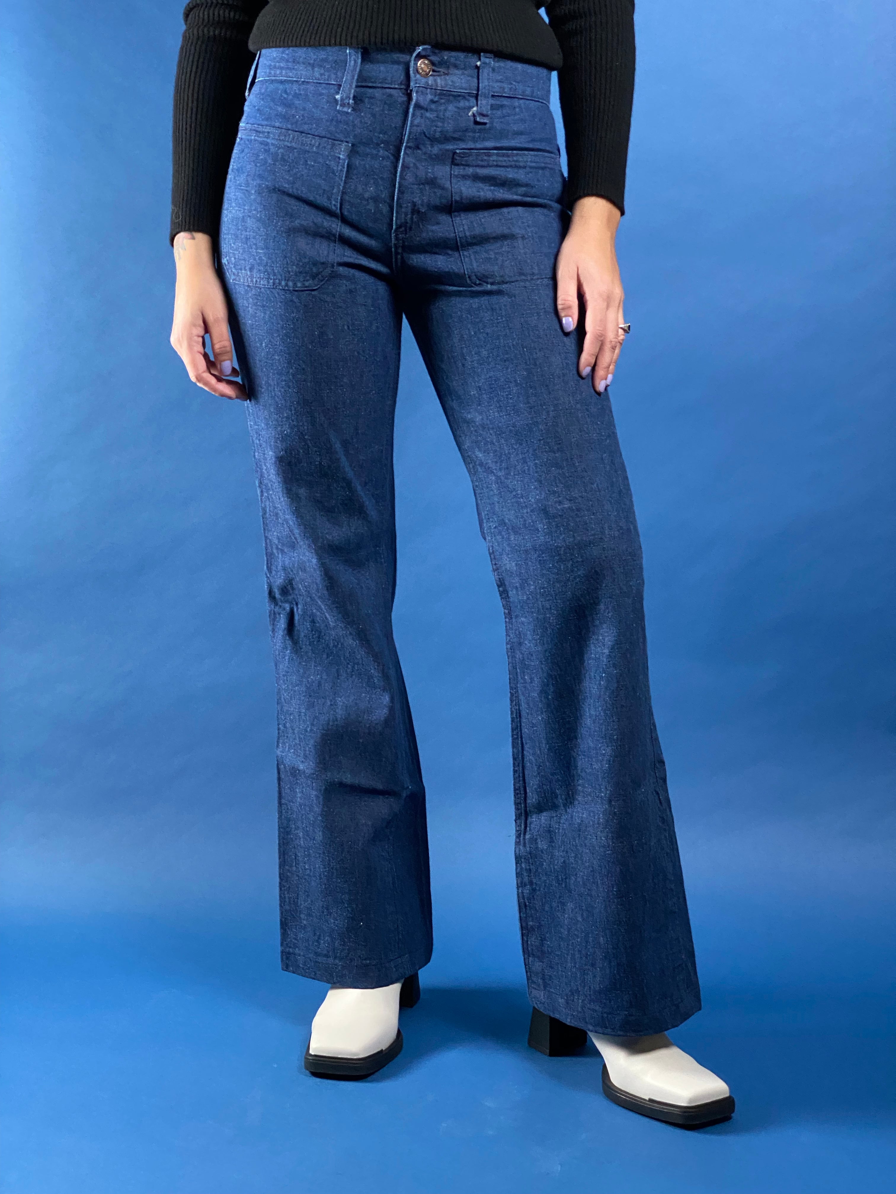 Vintage 1970s LEVI's BIG E White Label Flare Jeans – Inky Depths