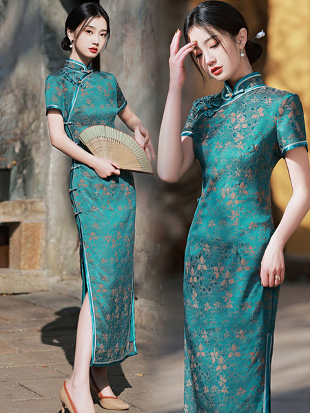 traditional chinese dress blue