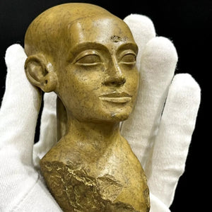 Handcrafted Egyptian Priest Statue - Authentic Boulder Stone Art - Wanna Stuff