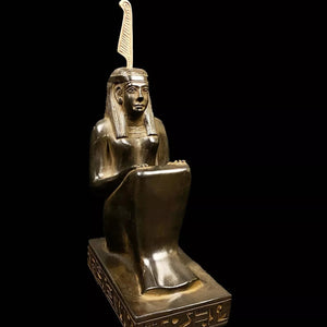 Handmade Basalt Goddess Maat Statue - Symbol of Justice and Truth - Wanna Stuff