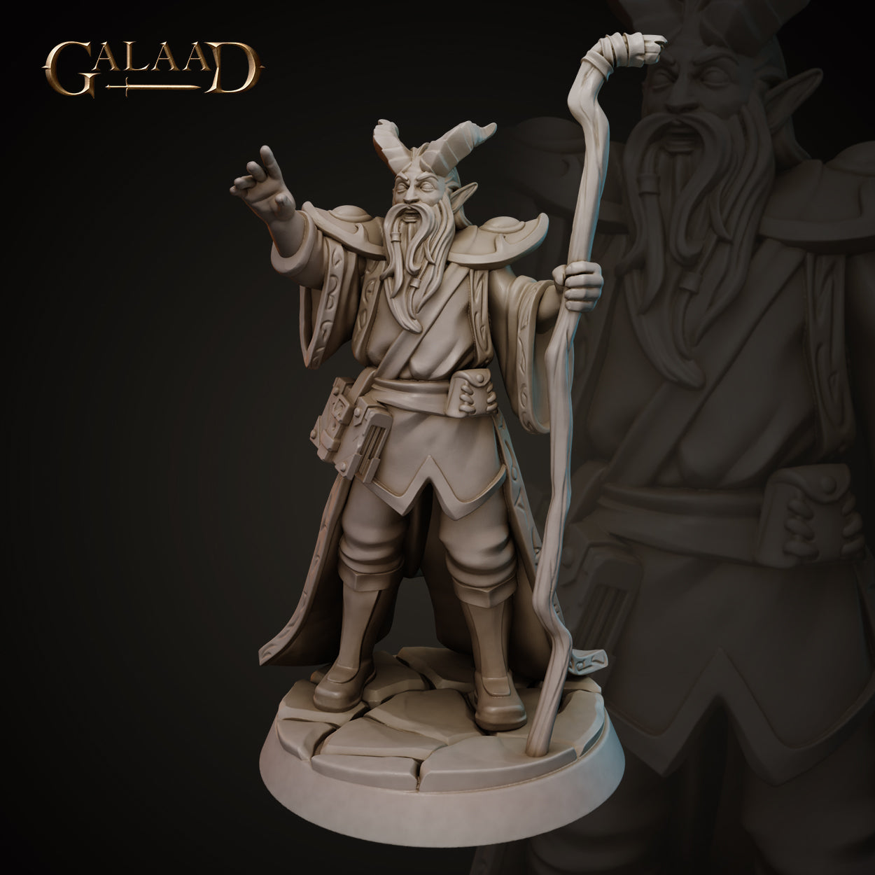 Tiefling Set Wizard: 3D Resin Printed DnD (D&D) Pathfinder Miniatures