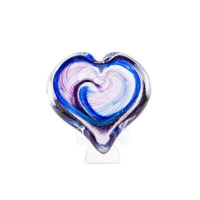 Parisian Nights Blown Glass Heart Paperweight » Made In Michigan