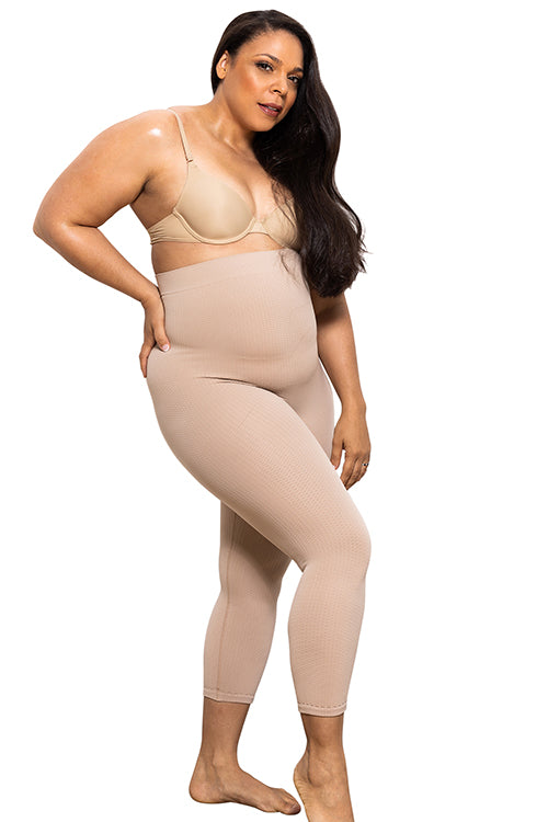 FarmaCell BodyShaper 604Y (Black, XXL) Capri Leggings for Women, Anti  Cellulite, Shapewear, Slimming 3/4 leggings, Shaping, Mid Waist