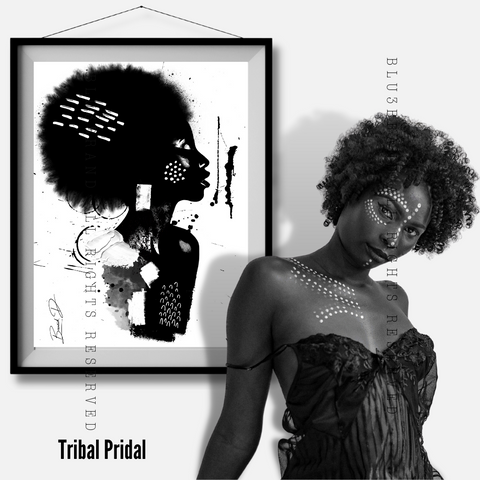 Bring tribal African style into your home with TRIBAL PRIDAL, featuring exquisite artwork depicting the beauty of tribal African women. An ideal piece for creating a one-of-a-kind atmosphere, this luxurious visual will elevate any space with its authentic tribal vibes. Enjoy a sophisticated, tasteful, and exclusive way to honor the vibrant cultures of Africa.