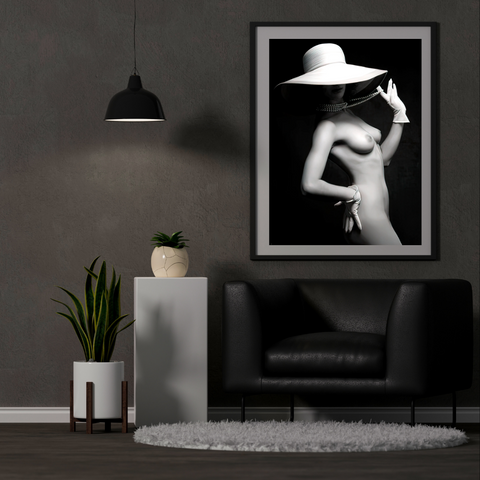 JAZZ ERA FASHION GIRL IN A HAT CANVAS PRINT