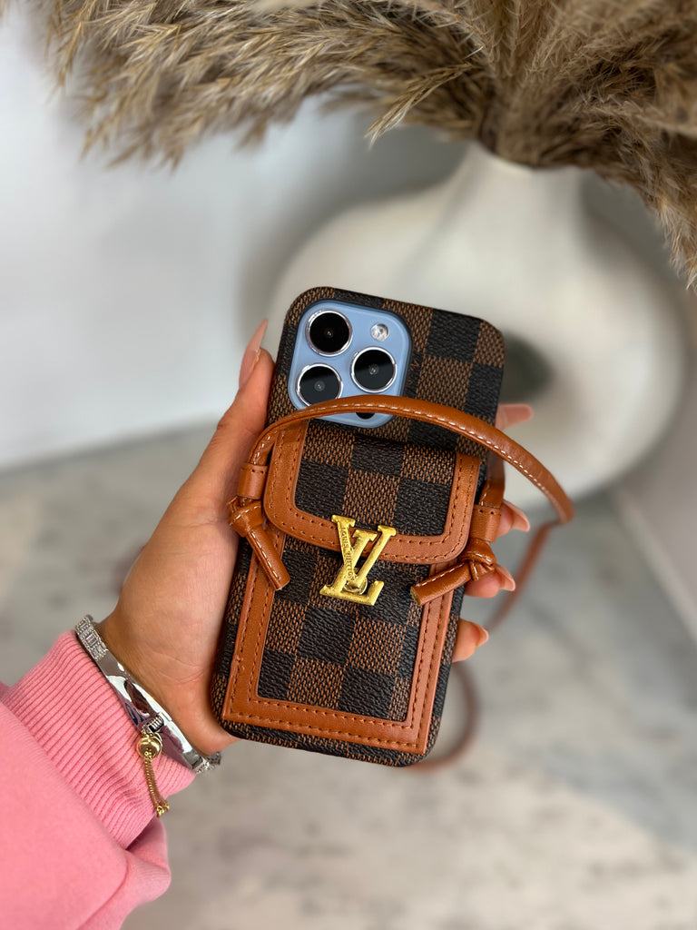 Louie Brown Checkered Case