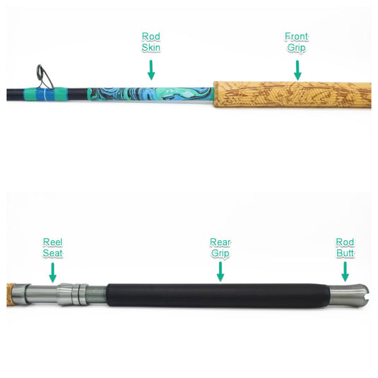 Seafoam 10 Wt MHX Native Fly Rod Recipe  Custom 9 ft Heavy Freshwater &  Saltwater Fly Fishing Rod 