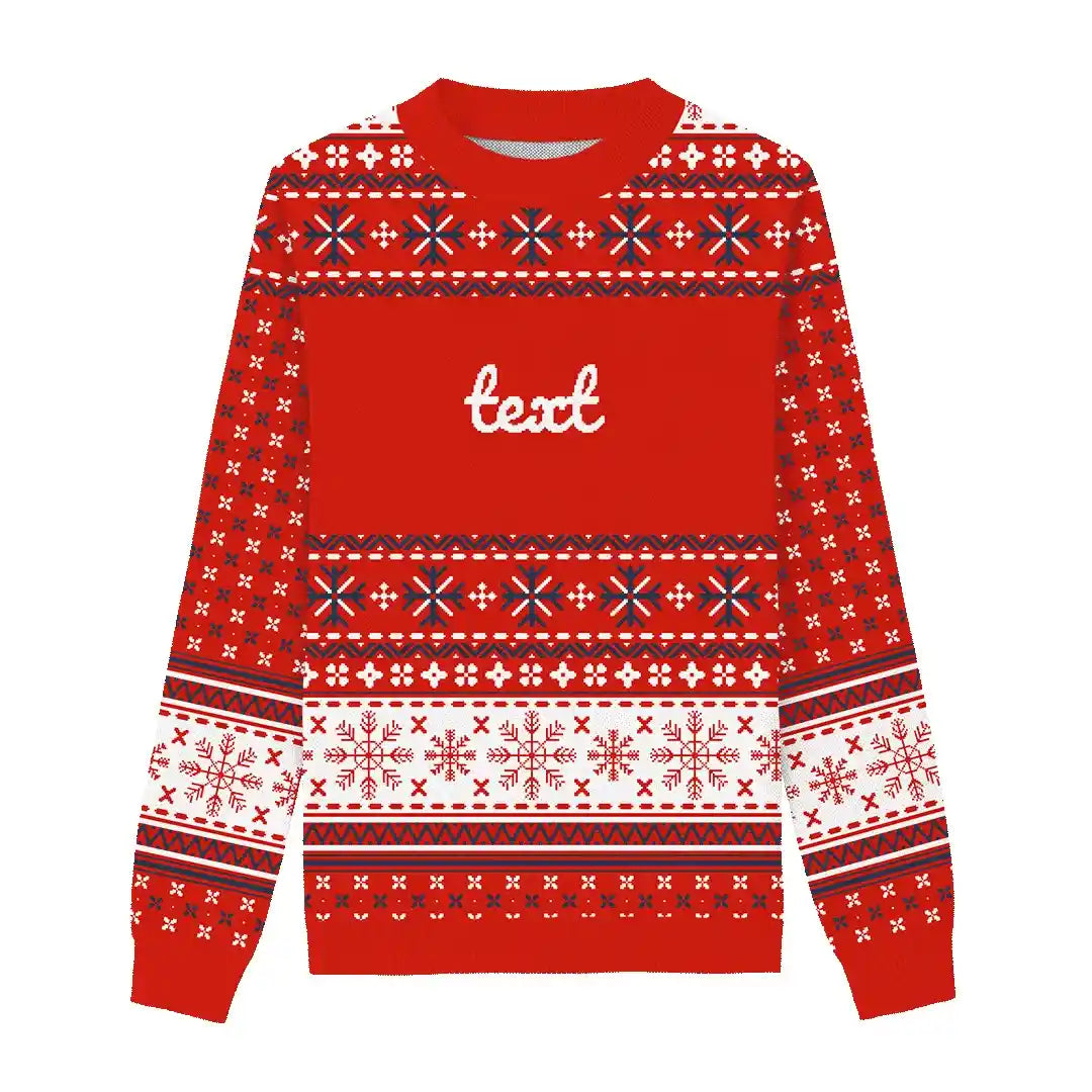 Scarlet Flurry Snowflakes Christmas Sweater