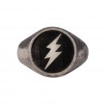 925 Anneau de phoque en argent Lightning