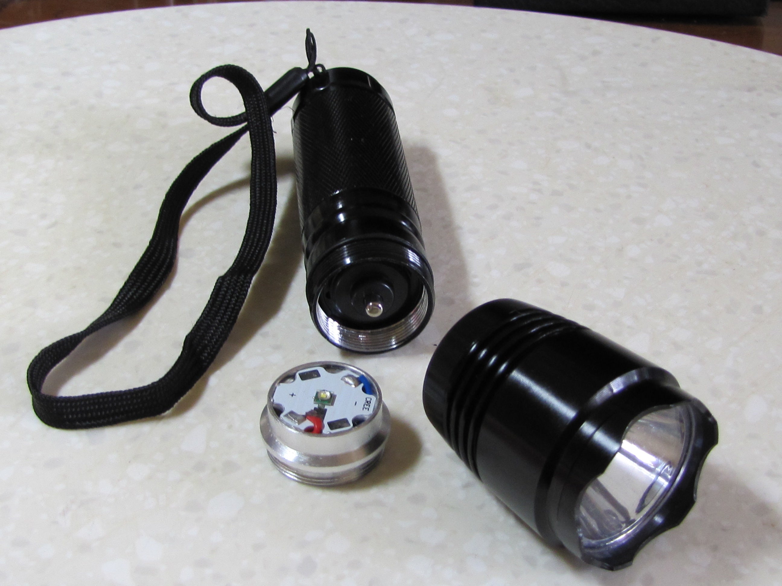 Inside of a flashlight