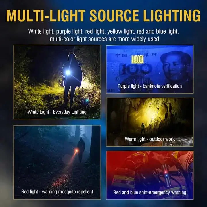 L'ÉCLAIRAGE À SOURCES MULTIPLES LUMIÈRES illustre l'utilisation de lumières de différentes couleurs