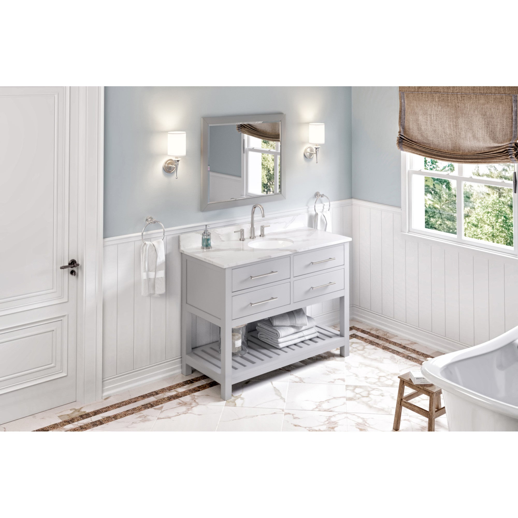 48" Grey Wavecrest Vanity