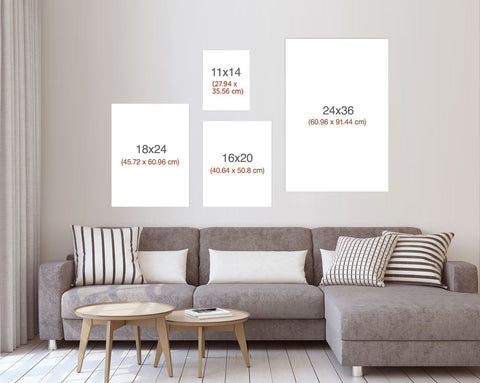 Poster & Canvas Size Guide – MixxiiArt