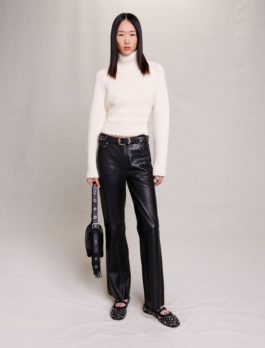 Buy Faux leather trousers - regular Online in Dubai & the UAE