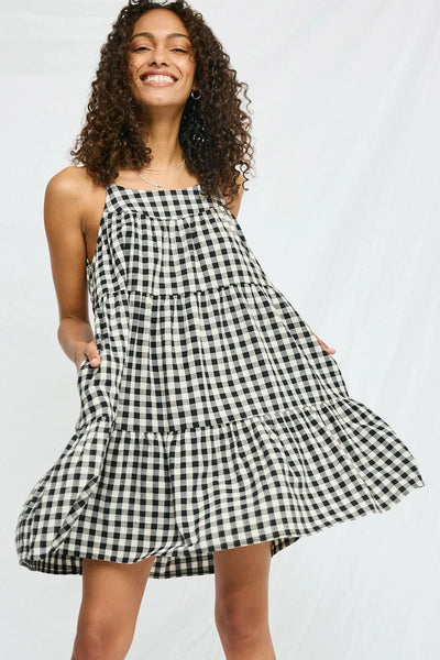 checked dress