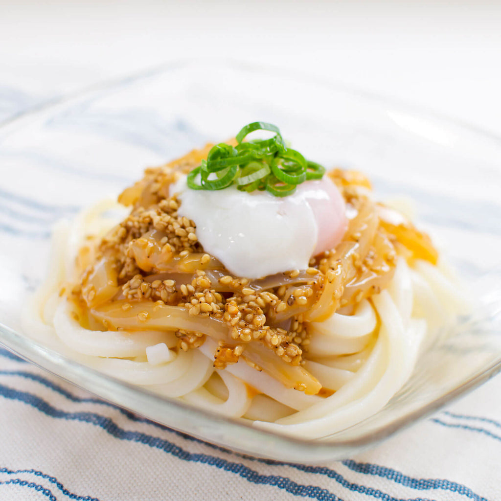 冷製ごま香る 甲いかうに蟹味噌うどん