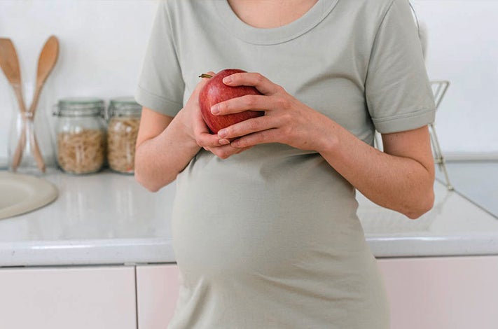 Pregnant woman girl-boy diet