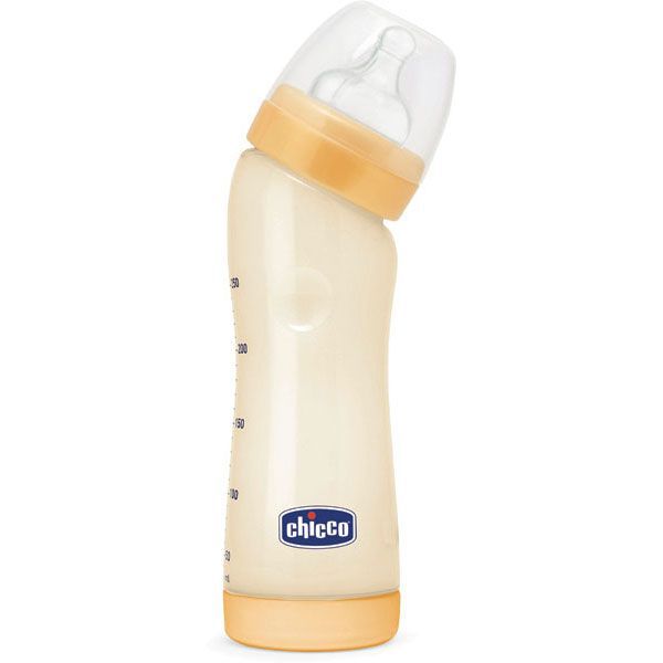 abgewinkelte Babyflasche