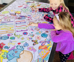 easter coloring tablecloth