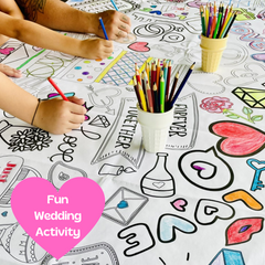 Wedding Coloring Tablecloth Kids Activity