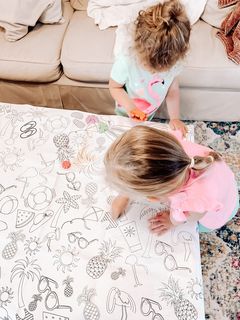 Kids Beach Coloring Banner