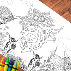 cow coloring page printable