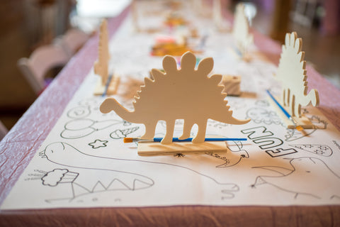 Kids Birthday Party Coloring Table Runner Activity