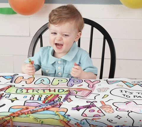 Toddler Party Games Coloring Tablecloth