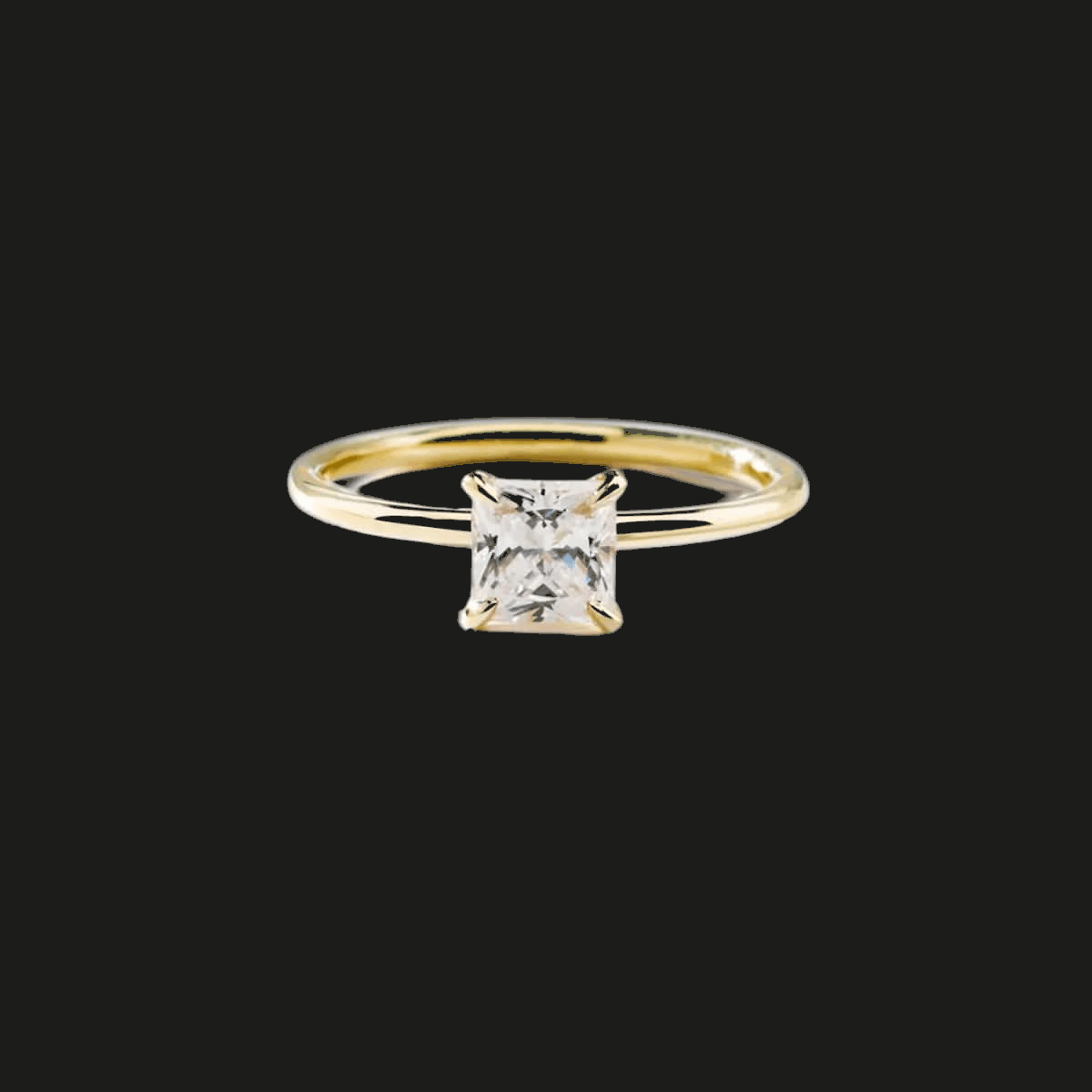 Princess Solitaire Engagement Ring