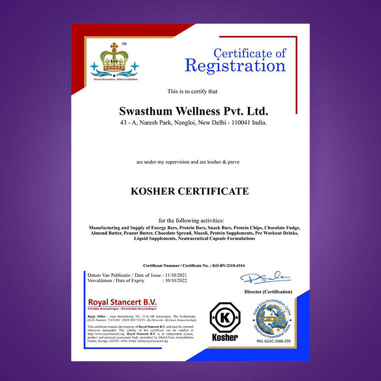 Koshar certificate