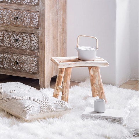 Chaise Scandinave Patchwork Blanc - Mon Corner Maison